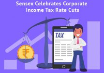 Sensex Celebrates Corporate Income Tax Rate Cuts